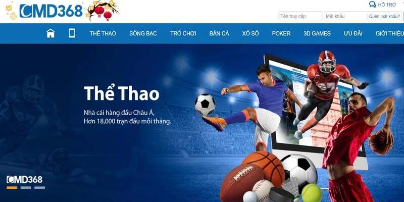 Giới thiệu sơ lược sảnh cược CMD 368