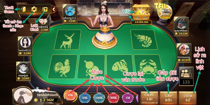 Quy trình xóc bầu cua và mở kết quả